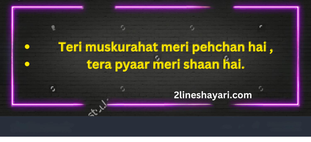 2 Line Love Shayari in Hindi English