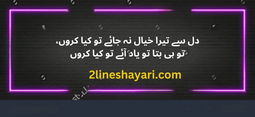 2 line urdu shayari