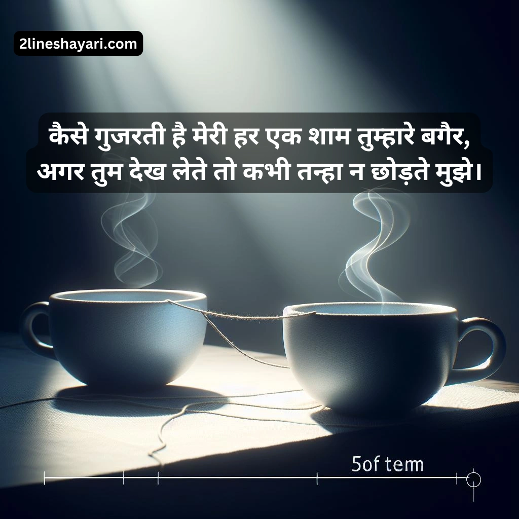 Reflective Alone Shayari in 2 Lines - Solitude Poetry