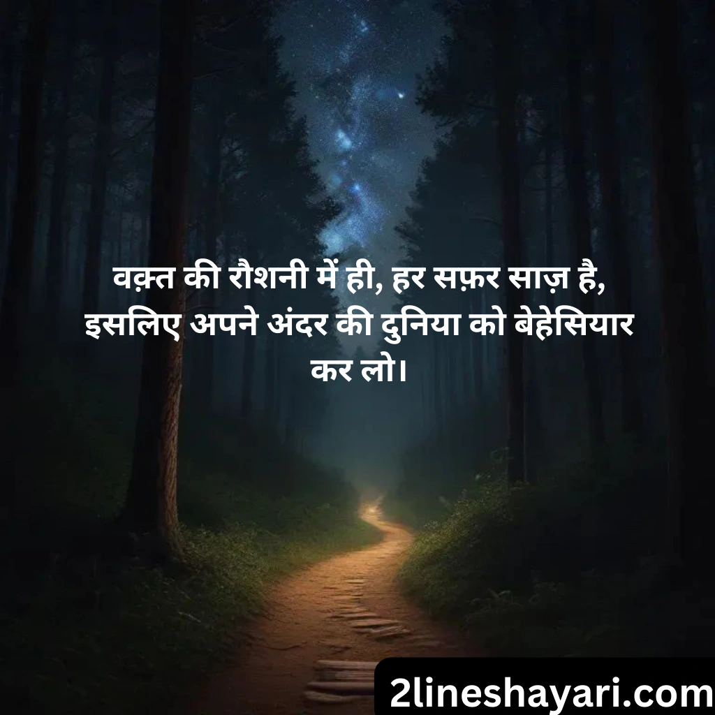 वक़्त शायरी 2 लाइन्स वक़्त का सफर Waqt Shayari 2 Lines